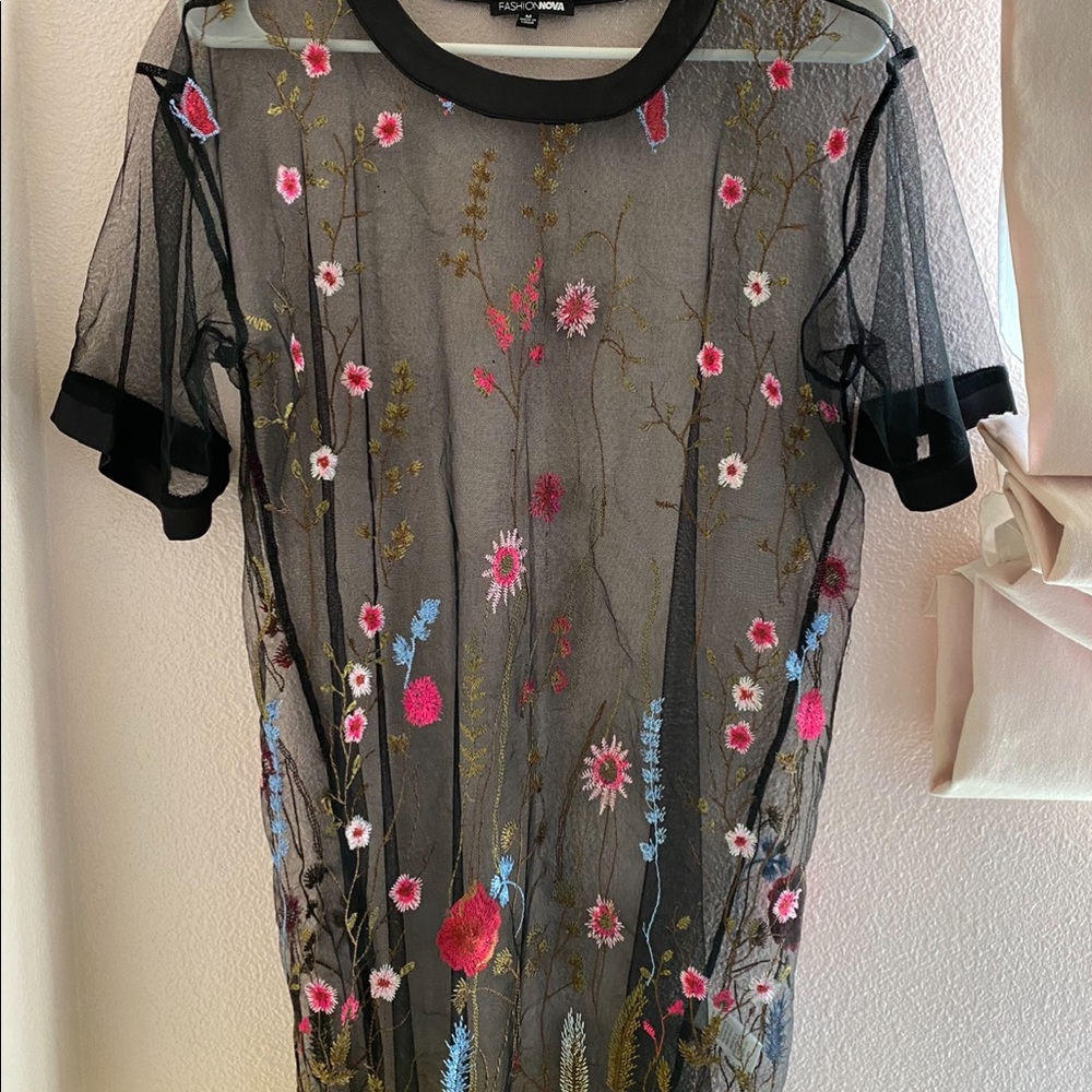 Raining Daisies Mesh Top